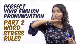 Rules for Syllable Stress  Word Stress L2  Improve Your English Pronunciation  English Lesson [upl. by Kinnie]