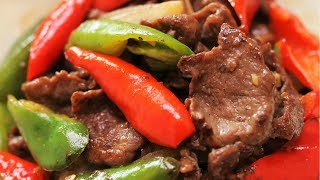 BETTER THAN TAKEOUT  Pepper Steak Recipe [upl. by Dlaniger]