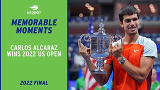 Carlos Alcarazs Trophy Presentation  2022 US Open [upl. by Noiramed940]