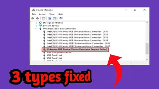 How To Fix Unknown USB Device Device Descriptor Request Failed Windows 108711 [upl. by Collete]