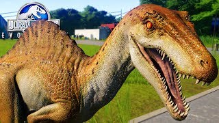 Jurassic World Evolution  SPINORAPTOR No Parque TREX SALVOU OS VISITANTES  35 PTBR [upl. by Desdamonna405]