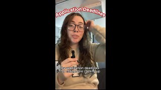 Application Deadlines [upl. by Quennie]