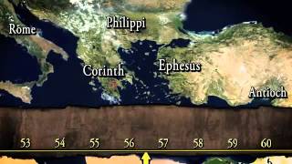 Map Timeline of Pauls Missionary Journeys YouTube [upl. by Takken30]