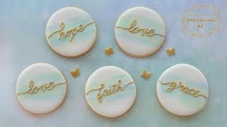 How to make SIMPLE WATERCOLOUR COOKIES [upl. by Delilah848]