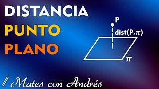 DISTANCIA PUNTO PLANO recta perpendicular  Geometría analítica 2º de bachillerato [upl. by Mun]