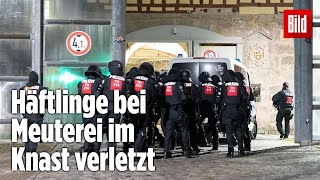 Gefängnismeuterei Polizei stürmt Knast in Thüringen  JVA Untermaßfeld [upl. by Roley]