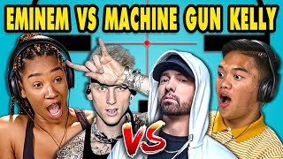 Teens React to EminemMachine Gun Kelly Diss Tracks [upl. by Siradal]