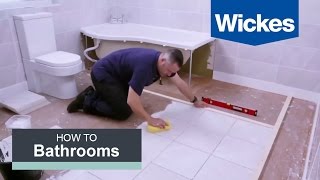 How to Tile a Bathroom Floor with Wickes [upl. by Vergil889]