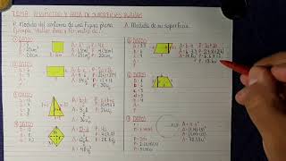 PERÍMETRO Y ÁREA DE SUPERFICIES PLANAS Definición y Ejercicios Resueltos [upl. by Ysied]