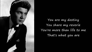 Paul Anka  You are my destiny Lyrics [upl. by Diaz]