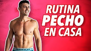 💪 RUTINA DE PECHO EN CASA  Ejercicios para PECTORALES en 10 minutos [upl. by Ttreve708]