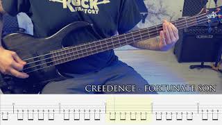 CREEDENCE  Fortunate Son BASS COVER  TAB [upl. by Assenaj]