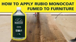 How To Apply Rubio Monocoat FUMED on Furniture [upl. by Anasus]