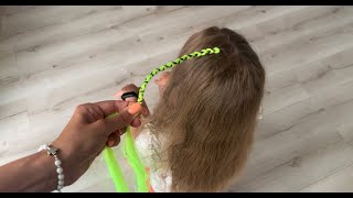 Warkoczyki z syntetycznych włosów  jak zaplatać Syntetic hair braid [upl. by Odlauso]