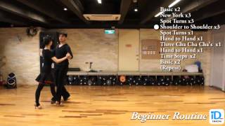 Cha Cha Cha Beginner Routine [upl. by Arlette]