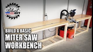 Basic Miter Saw Workbench  Miter Station PART 1 [upl. by Anairdna34]