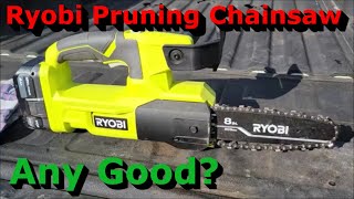 Testing the RYOBI 18V 8quot Pruning Chainsaw  Any Good Lets Try It [upl. by Panter]