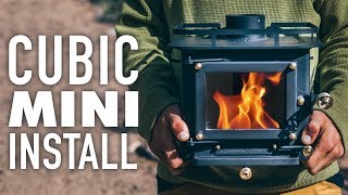 Installing a CUBIC MINI WOOD STOVE inside a 13ft Scamp Trailer [upl. by Oskar]